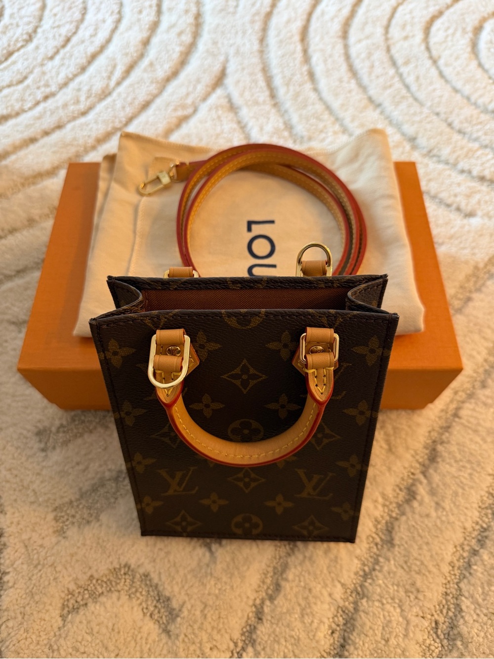 SOLD 🤗 Louis Vuitton Monogram Petit Sac Plat - Picture 1 of 10